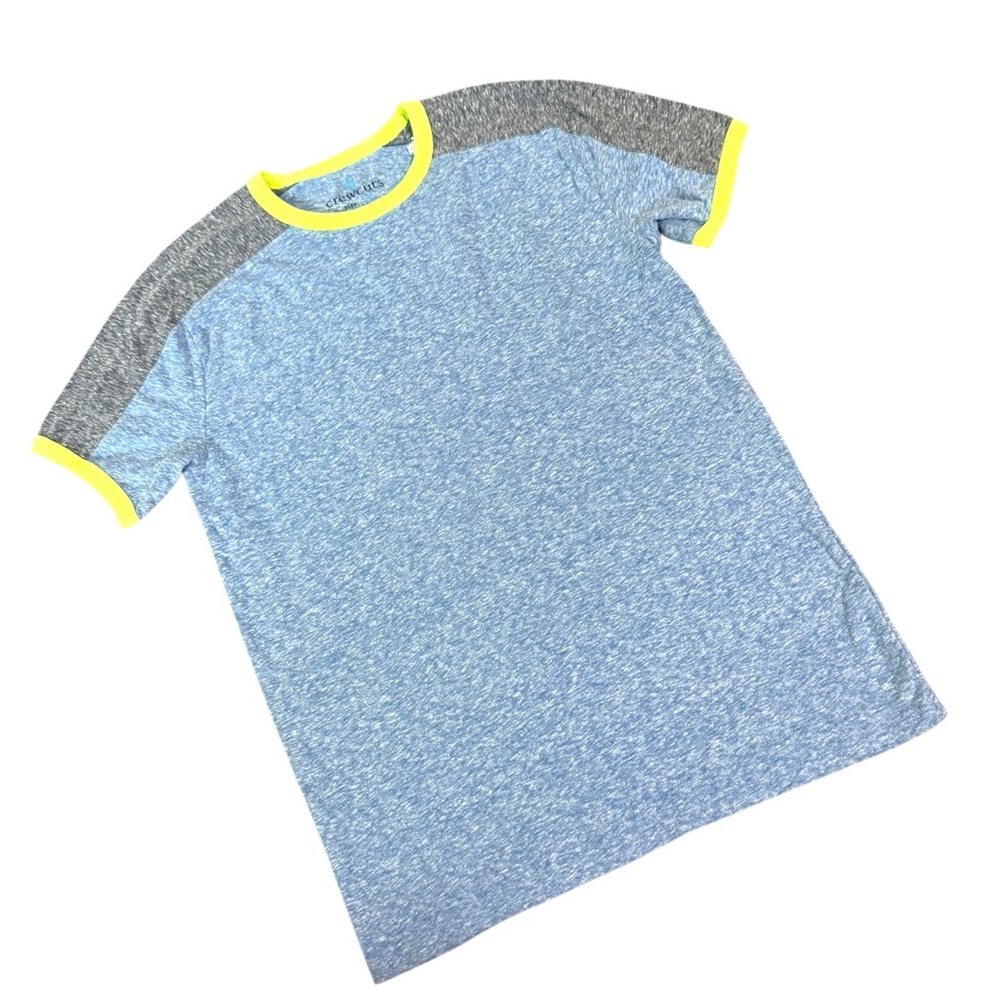 Crewcuts Blue and Gray Short Sleeve Tee with Yellow Accents